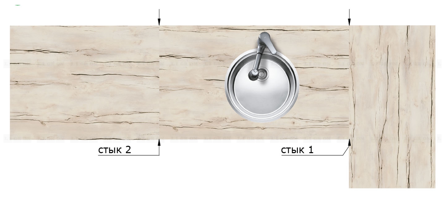 Столешницы для кухни - Амбра нуово LIGRON LIST442 2568 - Вид №3