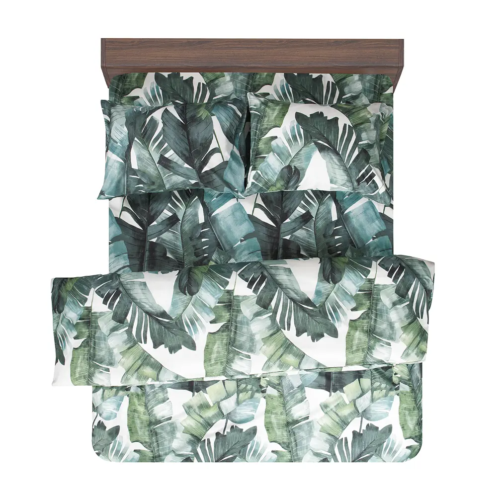 Комплект постельного белья Amore Mio Спиннеу евро полисатин зеленый STLM-2116104 - Вид №4