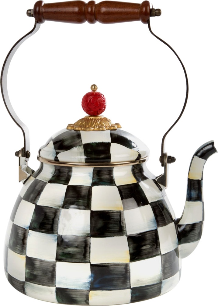 10654485 Mackenzie-Childs Чайник 2л Courtly Check Сталь 