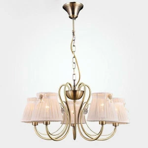 Подвесная люстра Eurosvet Белль 60039/5 античная бронза EUROSVET БЕЛЛЬ 186350 Бежевый