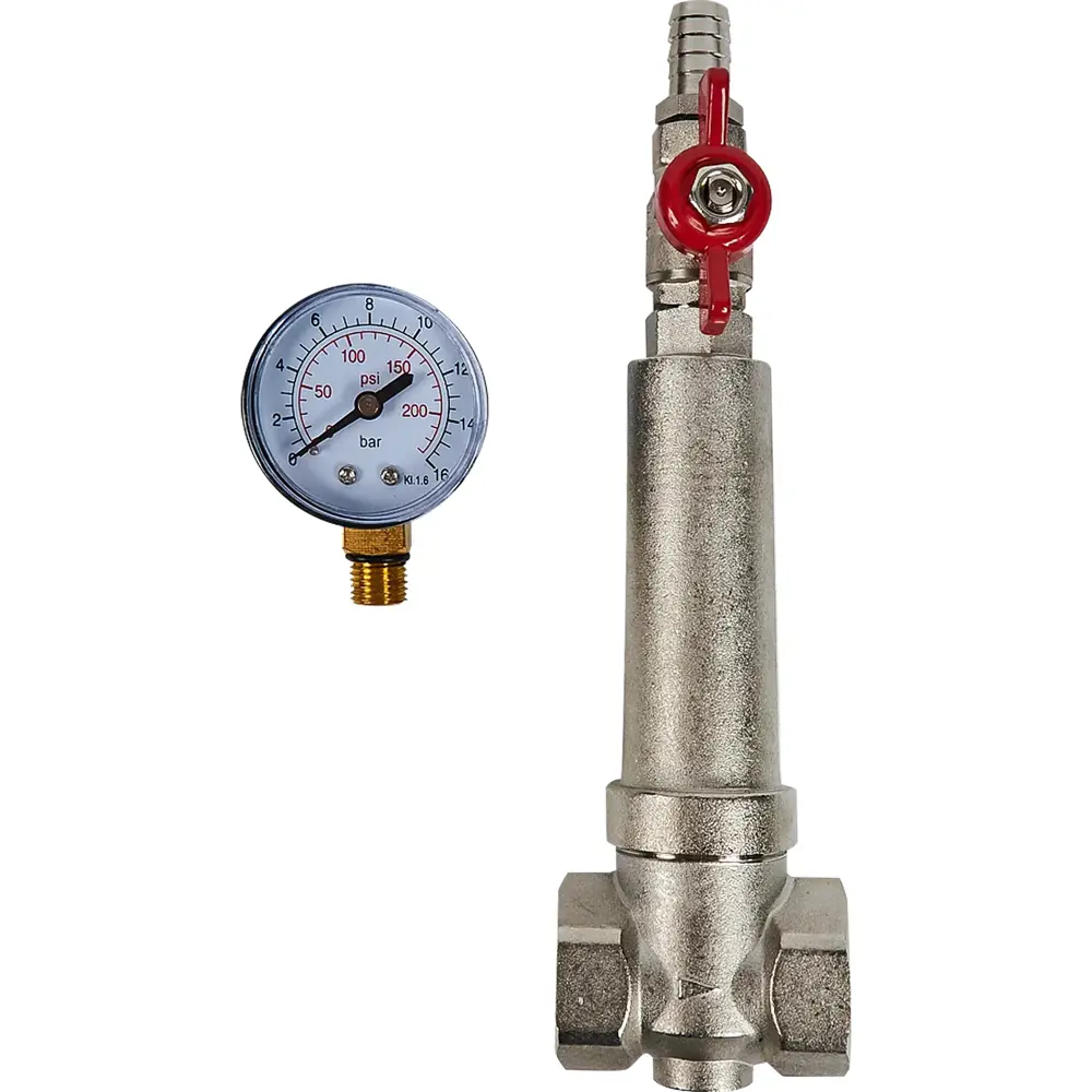 Фильтр механической очистки Santreyd 1" с манометром для систем водоснабжения 82890091 STLM-0804905