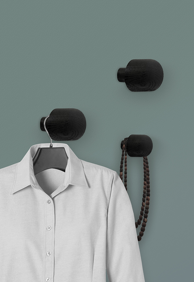 Крючок Peggy большой, черный ясень Novoform 201704 - Вид №1