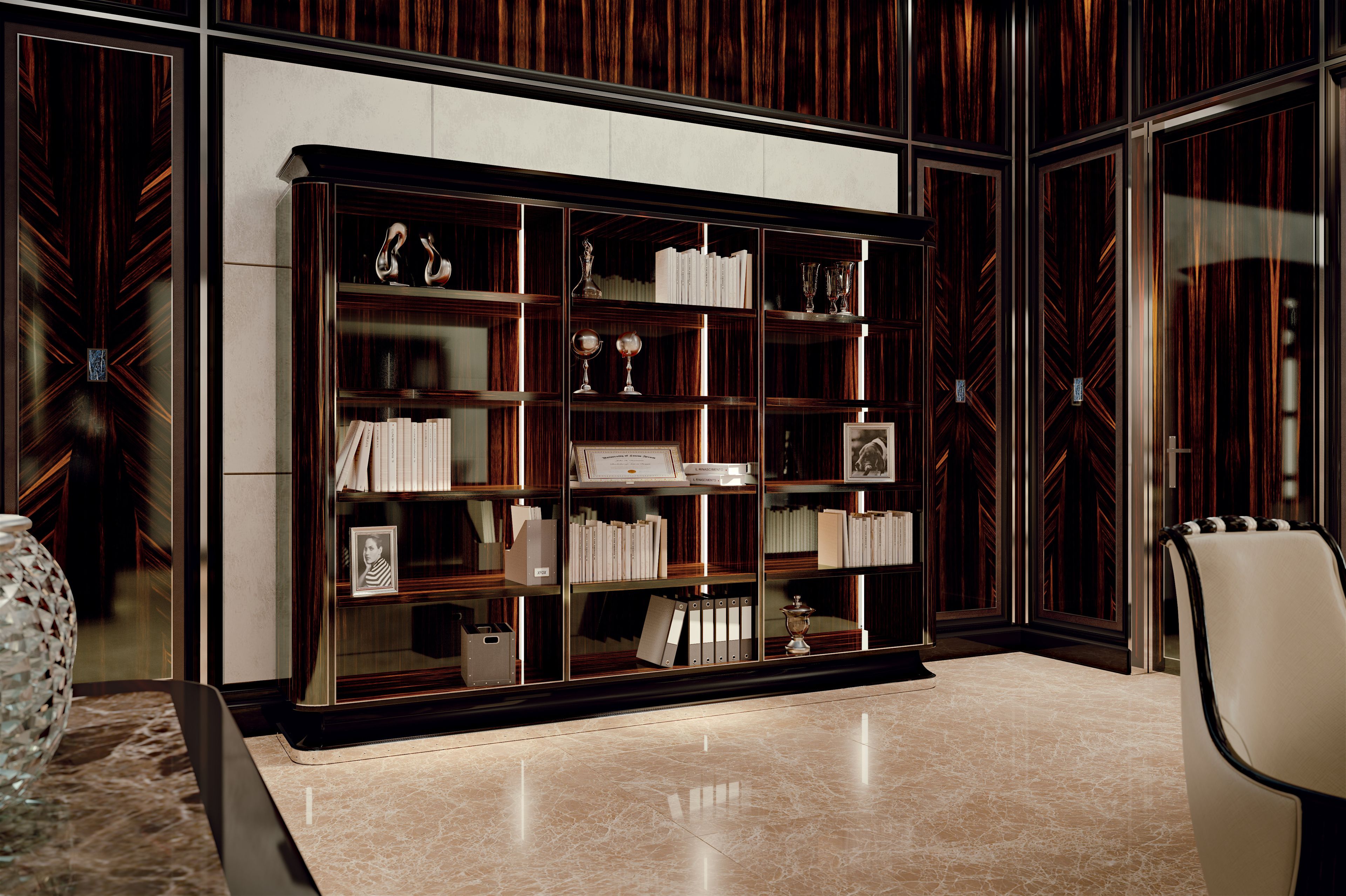 Книжный шкаф из черного дерева Bellotti Ezio The Majestic ARCH-00023251 - Вид №1