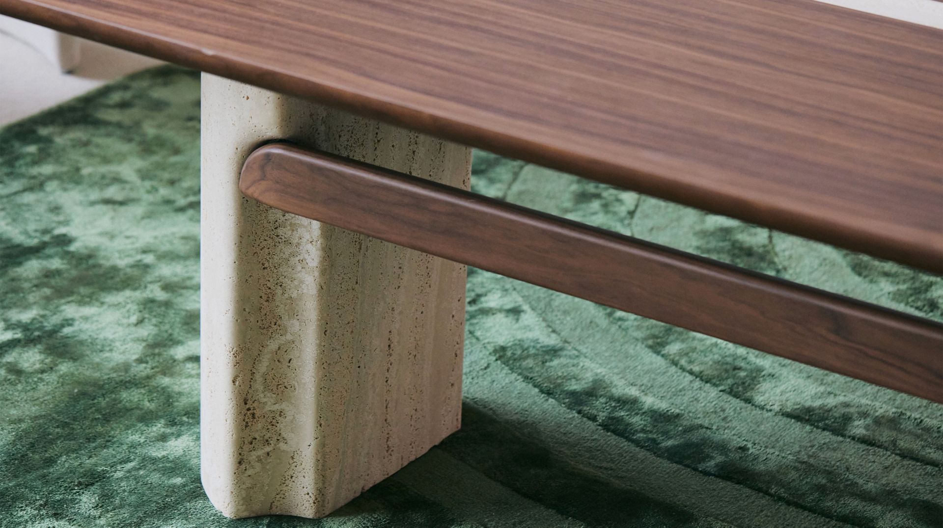 Прямоугольный стол из шпона и травертина ROCHE BOBOIS Палатин ARCH-00102746 - Вид №9