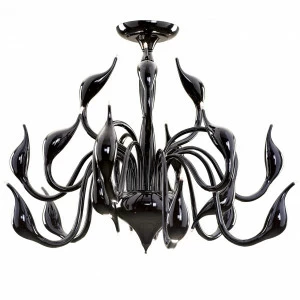 Потолочная люстра Lightstar Cigno Collo Bk 751187 LIGHTSTAR ДИЗАЙНЕРСКИЕ, CIGNO COLLO 058252 Черный