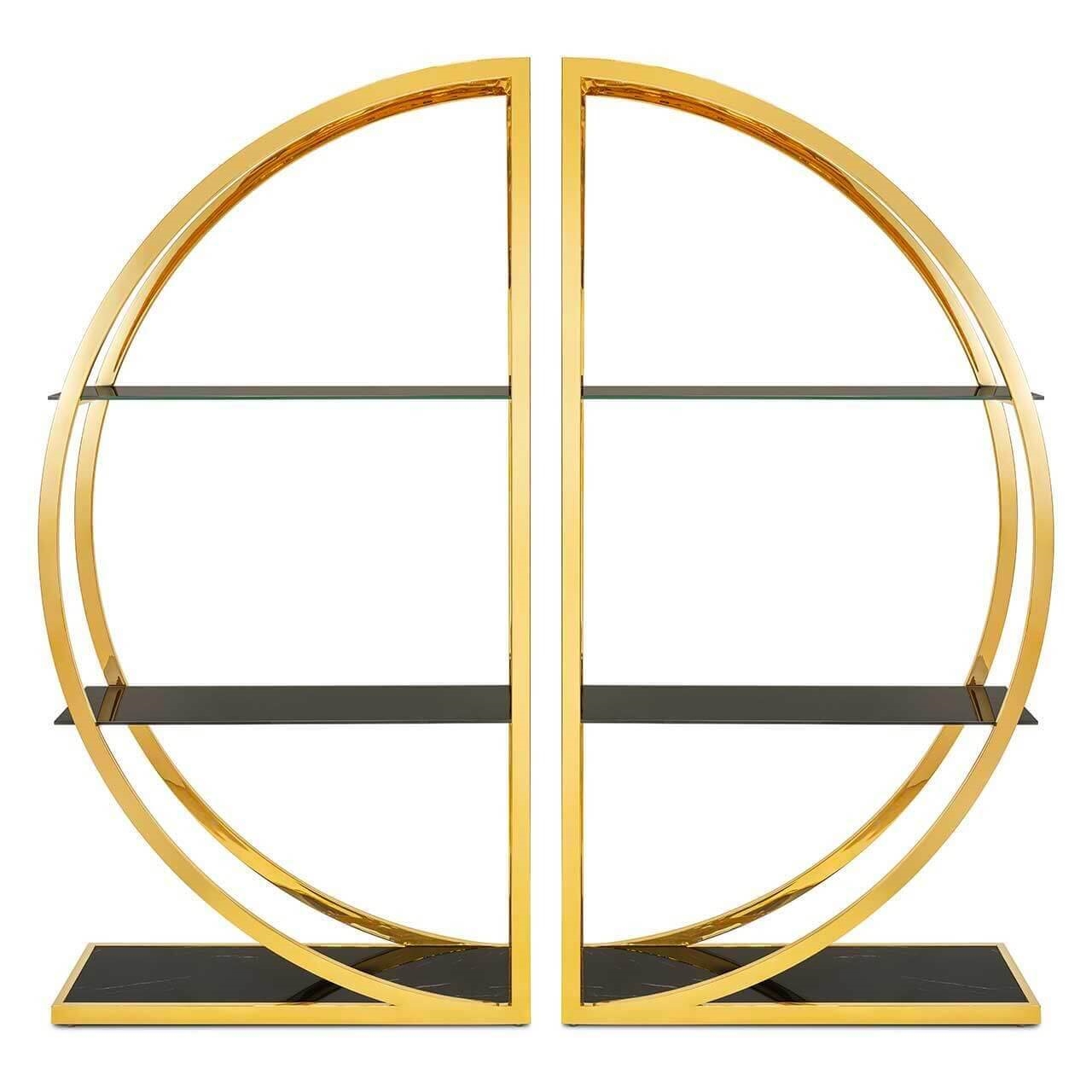 700494-93 ABHIKA ШКАФ КРОНА КРУГЛАЯ H200 200X40 BLACK/GOLD 