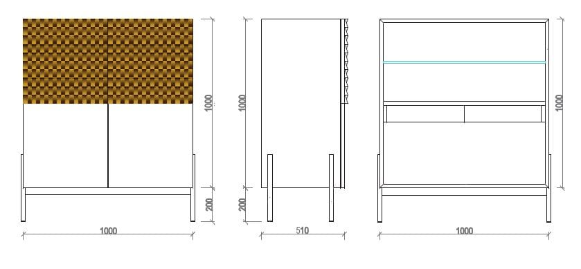Шкаф из ископаемого дуба Teúkhō PELIA ARCH-00015731 - Вид №8