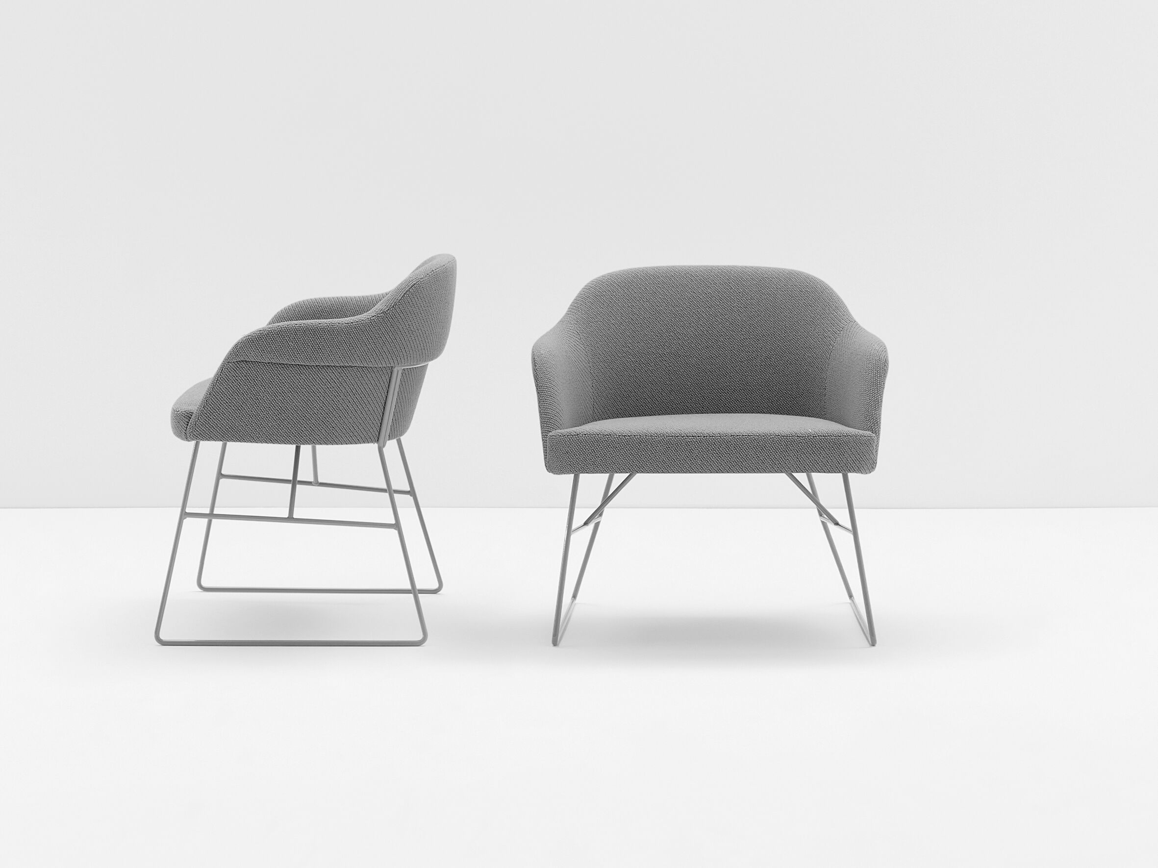 Стальной стул с подлокотниками с мягким сиденьем Billiani Spy ARCH-00033373 - Вид №1