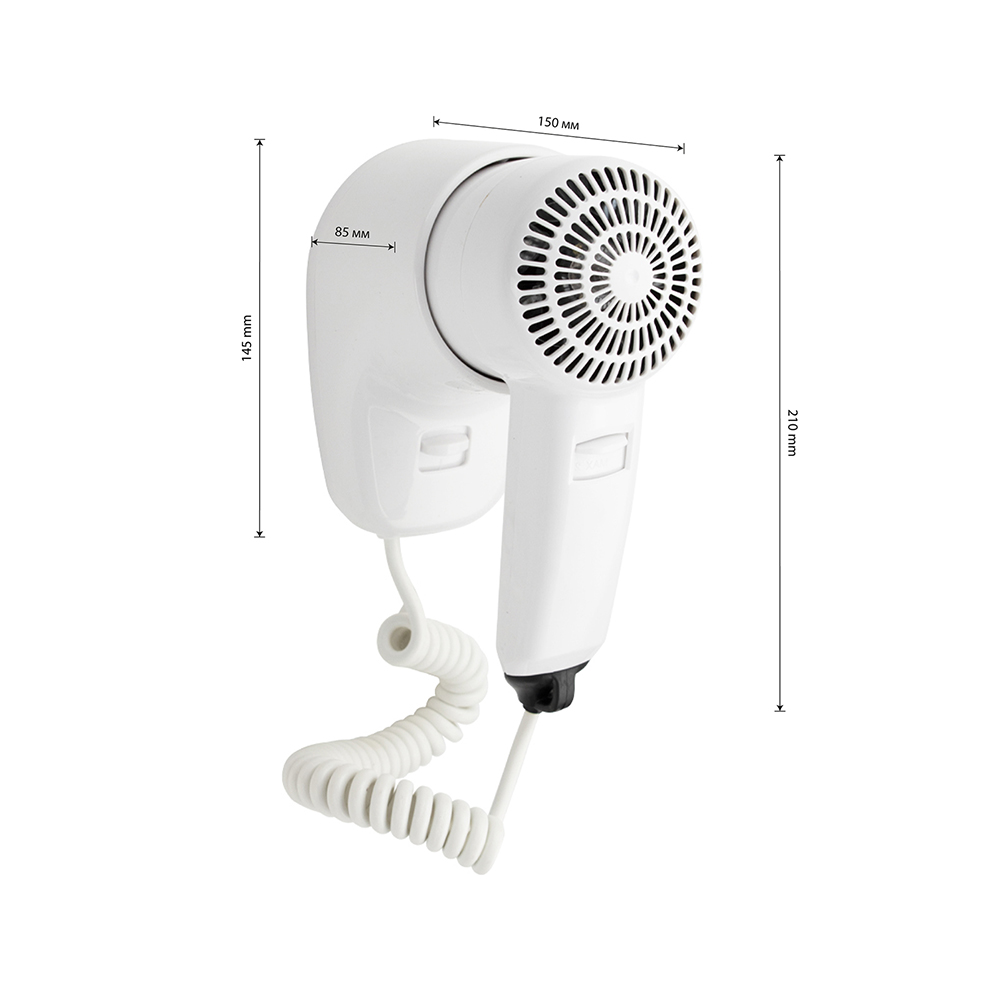 GFmark - Фен для волос в ванную комнату с торцевым креплением, 1200W, код: 6820  - Вид №6