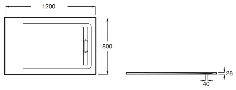 Прямоугольный сверхплоский поддон для душа Stonex® Roca Aquos ARCH-00101045 - Вид №40