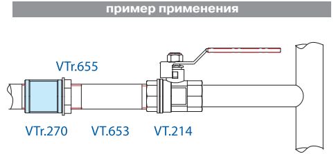 VTr.270.N.0005 Фитинг резьбовой – муфта соединительная Valtec 3/4"  - Вид №9
