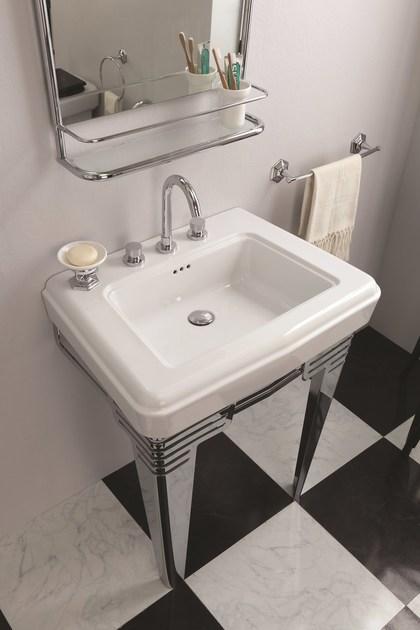 BLEU PROVENCE Раковина с одной консолью из керамики So fifties sun-id-1389224 - Вид №1