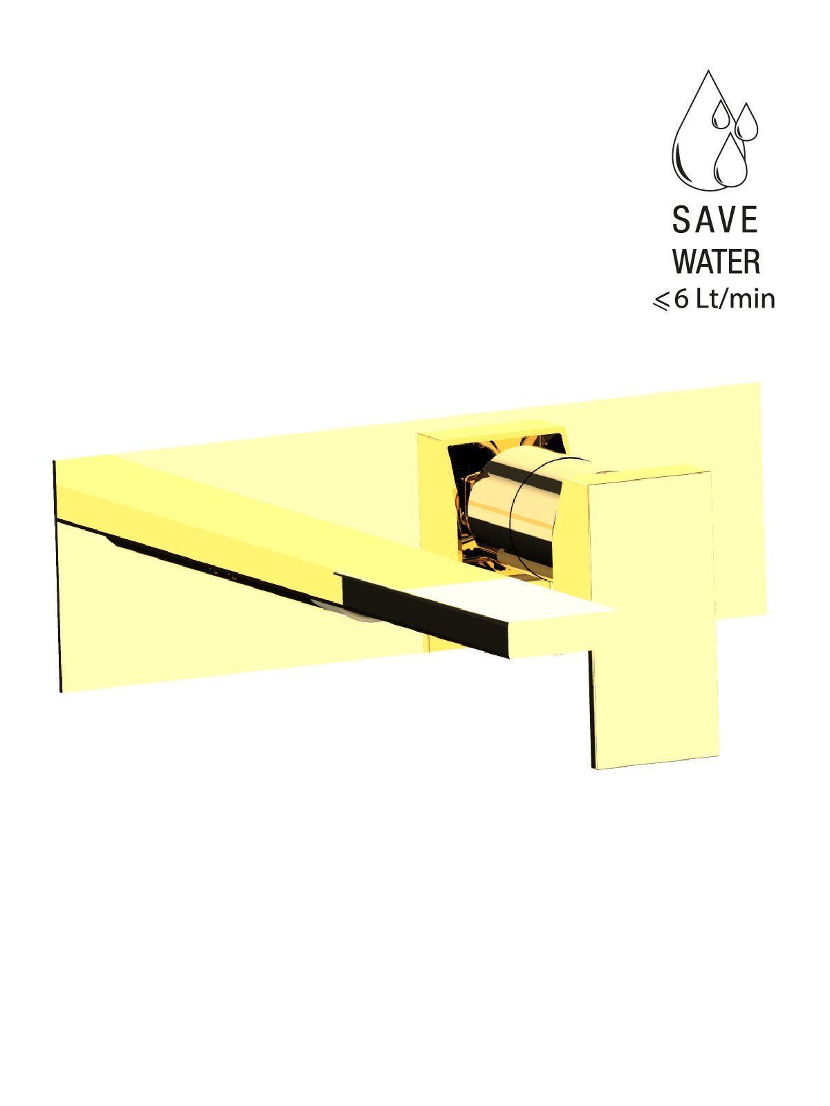 Настенный смеситель для раковины с пластиной без слива Rubinetterie Frattini Vita Due ARCH-00054452 - Вид №2