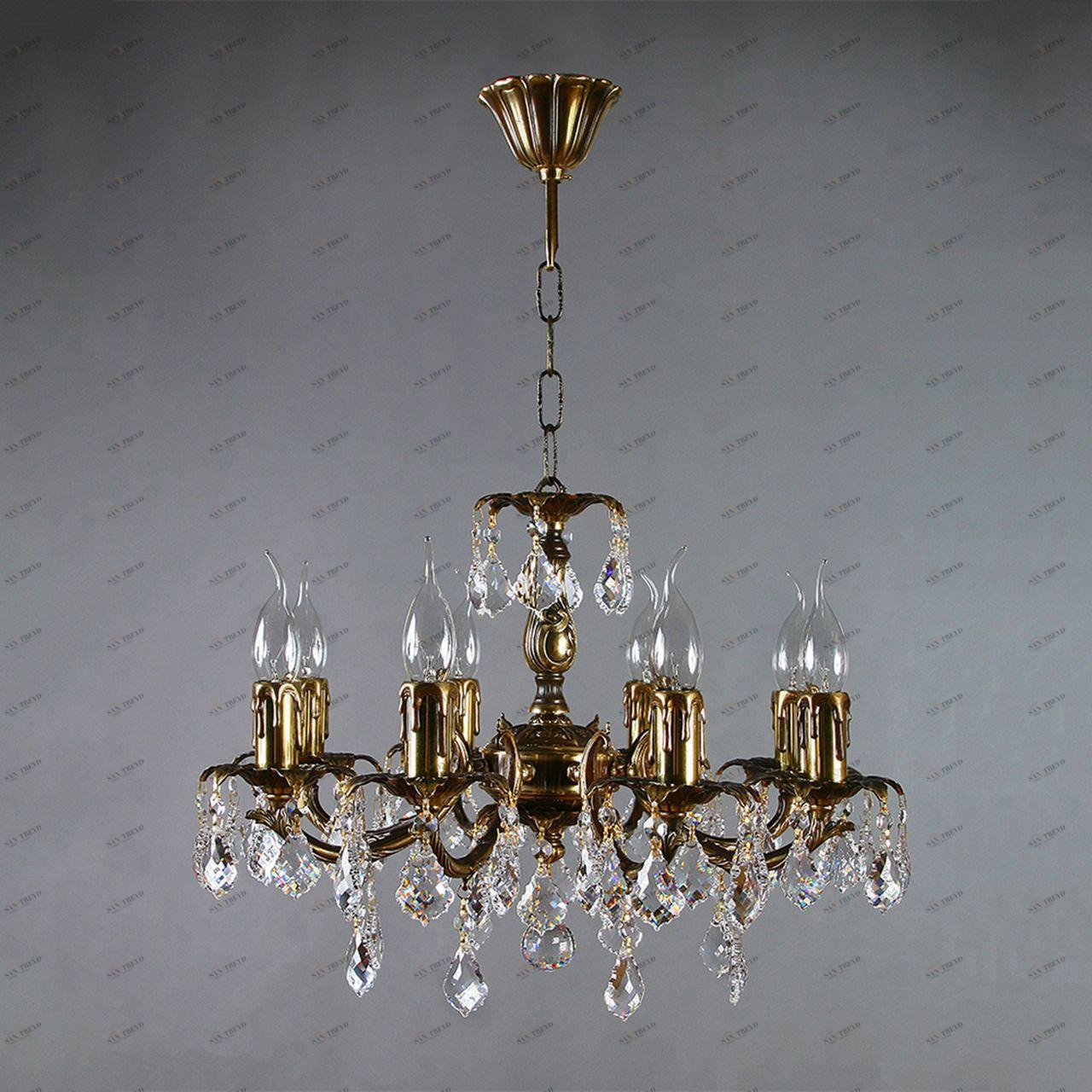 Подвесная люстра Ambiente Benisa 2226/8 PB New Leaf AMBIENTE ДИЗАЙНЕРСКИЕ, BENISA 181583 Бронза 