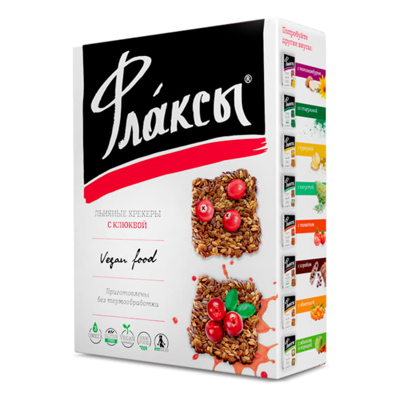 Флаксы с клюквой Компас Здоровья 120 г Santreyd 12930