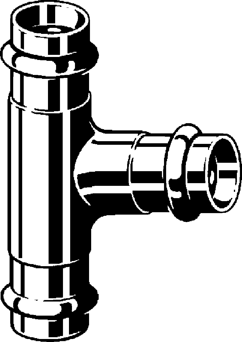 Viega Тройник Sanpress 2218 (298432) 298 432 - Вид №1
