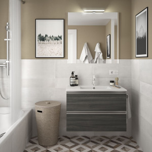 26638 SALGAR Мебель для умывальника SPIRIT 800 2 металлических ящика ALSACIA 797 x 540 x 450 мм Эльзасия