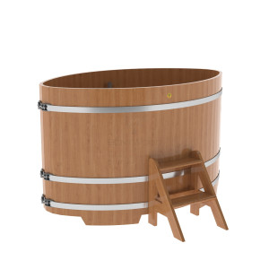 1319 Купель овальная из дуба 1,08х1,75х1,1 натуральная Alyarus