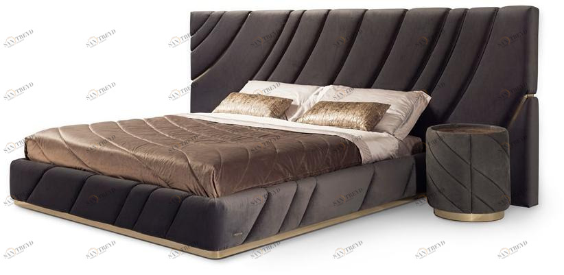 Visionnaire Двуспальная кровать из ткани с мягким изголовьем Ultrasound sun-id-1491577