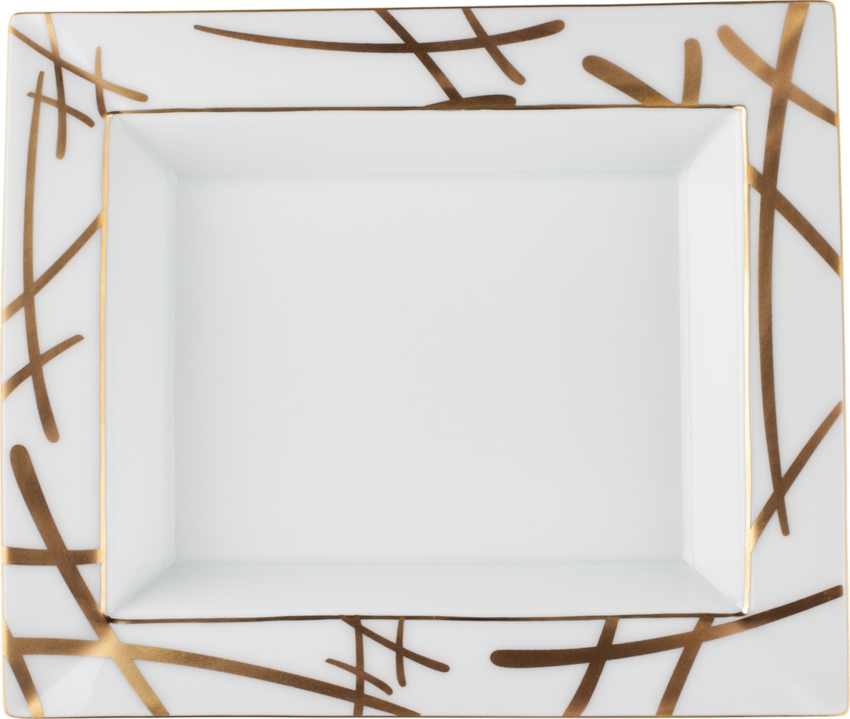 10663811 Meissen Блюдо Meissen "Золотые мечи" 16x13,5см, п/к Фарфор 