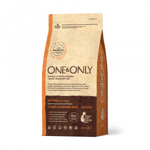 ПР0058547 Корм для кошек Индейка с рисом для котят сух. 2кг ONE&ONLY