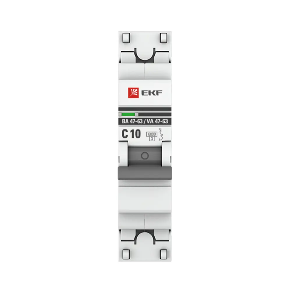 Автоматический выключатель EKF PROxima ВА47-63 1P C10 А 6 кА mcb4763-6-1-10C-pro 82421186 STLM-2171045  - Вид №1