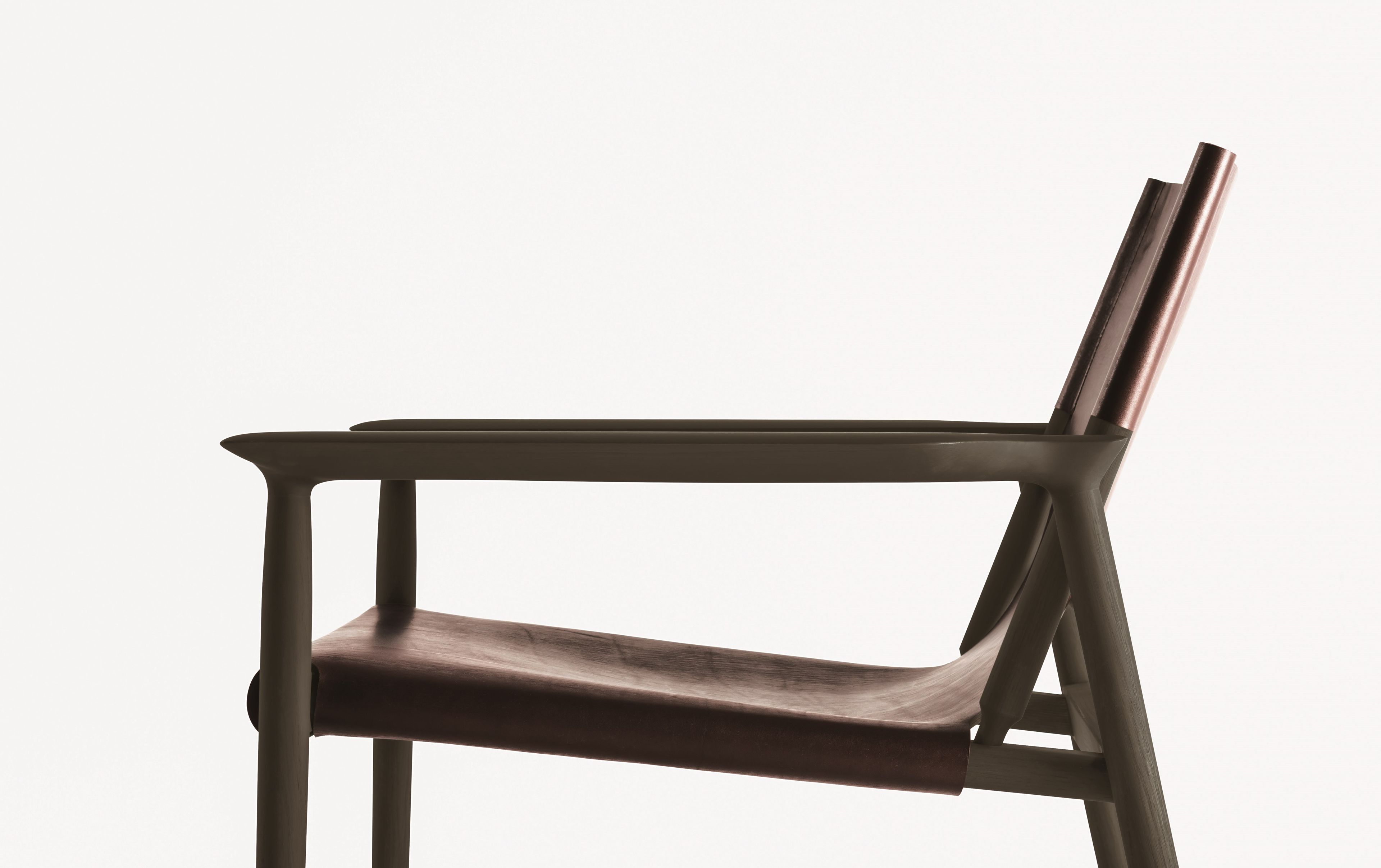 Дубовое и кожаное кресло с подлокотниками DE PADOVA Sunset ARCH-00023992 - Вид №5