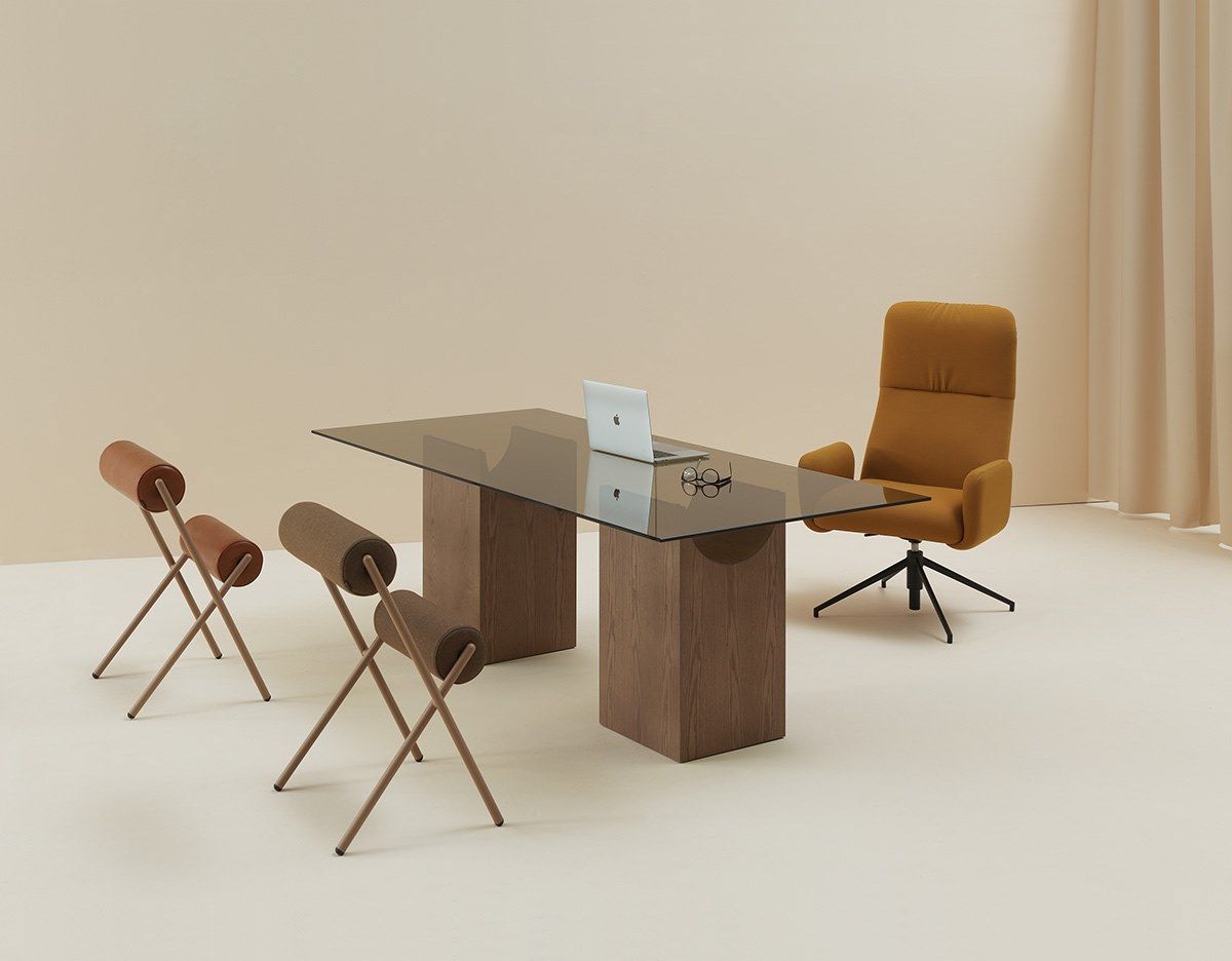 Прямоугольный стол со стеклянной столешницей и основанием IQ Surface SANCAL Vestige ARCH-00141491 - Вид №7