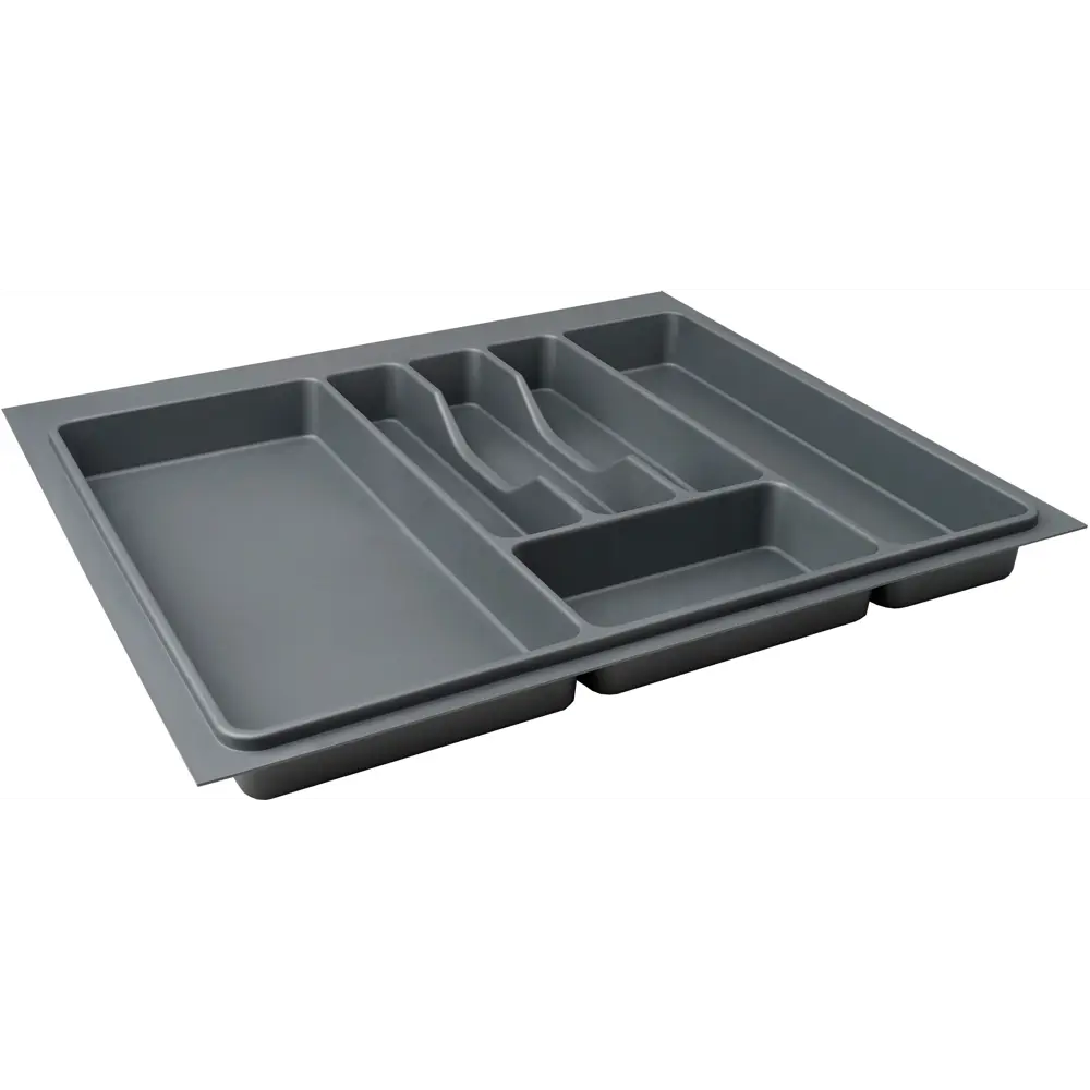 Лоток для столовых приборов Konsensa с 5 отсеками, серый 89396113 STLM-1567584