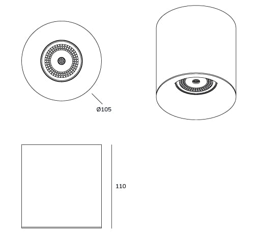 Алюминиевый светодиодный потолочный светильник Exporlux OUTSIDER SL ARCH-00122743 - Вид №1