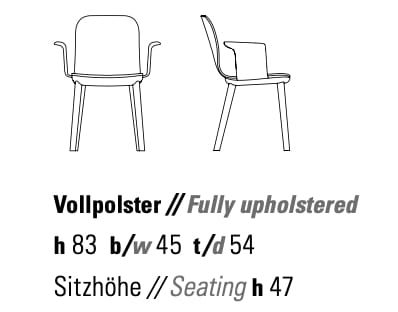 Мягкий стул с подлокотниками ZEITRAUM Aeon ARCH-00025838 - Вид №3