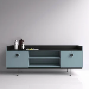 Тумба под телевизор черно-голубая Lago BRAGIN DESIGN LIVING 00-3974645 Голубой;черный