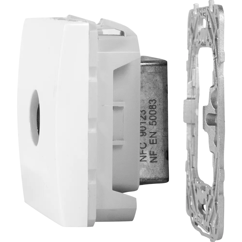 ТВ-розетка проходная встраиваемая Systeme Electric Unica шлейф, цвет бежевый STLM-2117534 - Вид №6