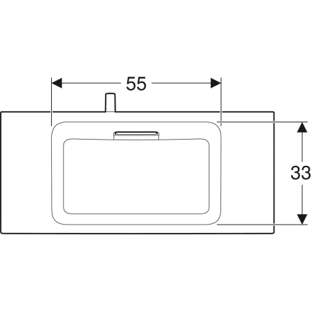 500.391.01.3 Встраиваемая раковина Geberit ONE горизонтальный выпуск, с укороченным вылетом Geberit  - Вид №2