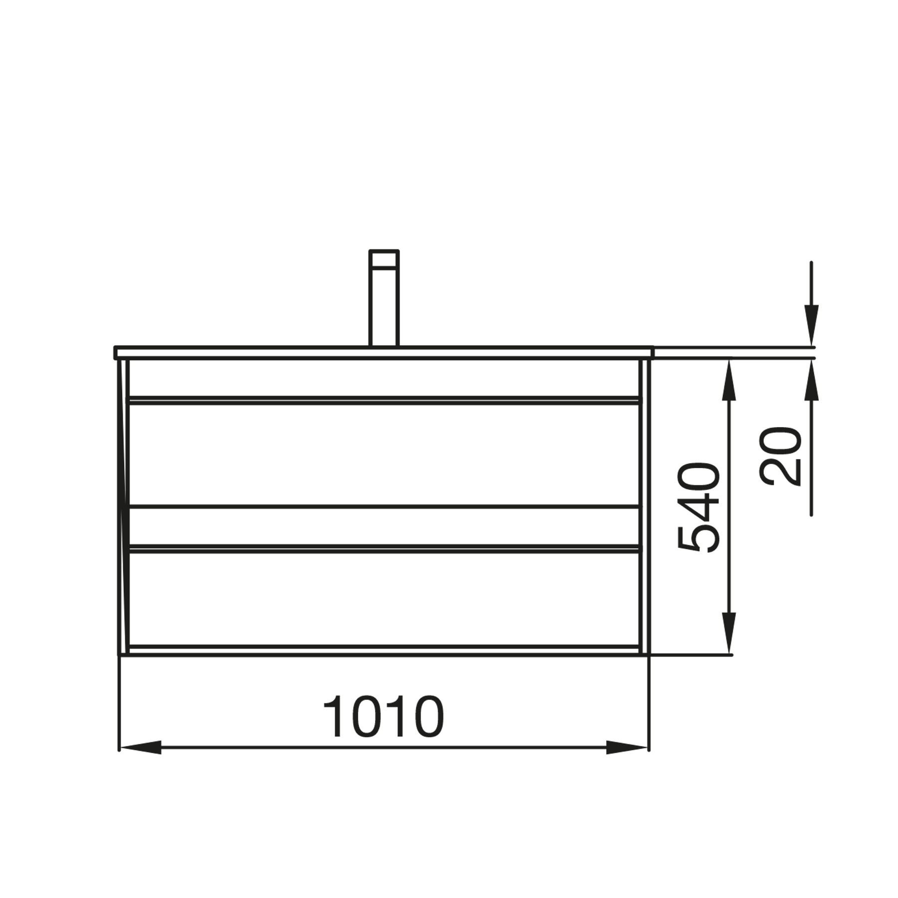 84953 SALGAR Мебель для умывальника ATTILA 1000 2 ящика ETERNITY OAK + Раковина Робл Вечность - Вид №2
