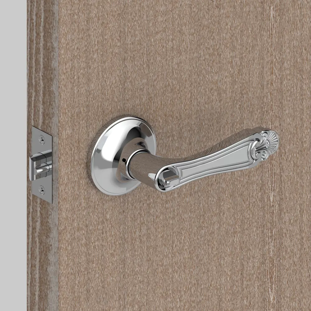 Ручка-защёлка 637/BL СР-Е, с фиксатором, цвет хром FUARO STLM-2045259 - Вид №6