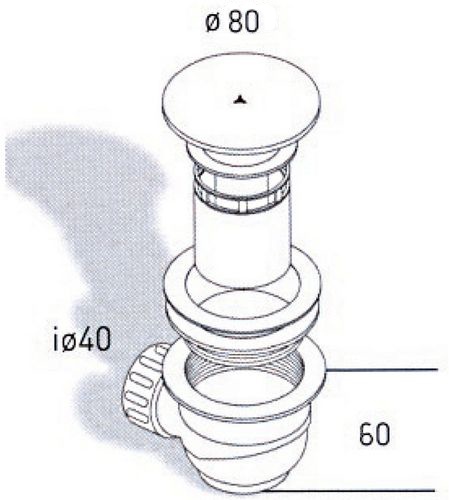 Выпуск-сифон MIGLIORE Ricambi ML.RIC-10.126 ML.RIC-10.126.BR - Вид №1