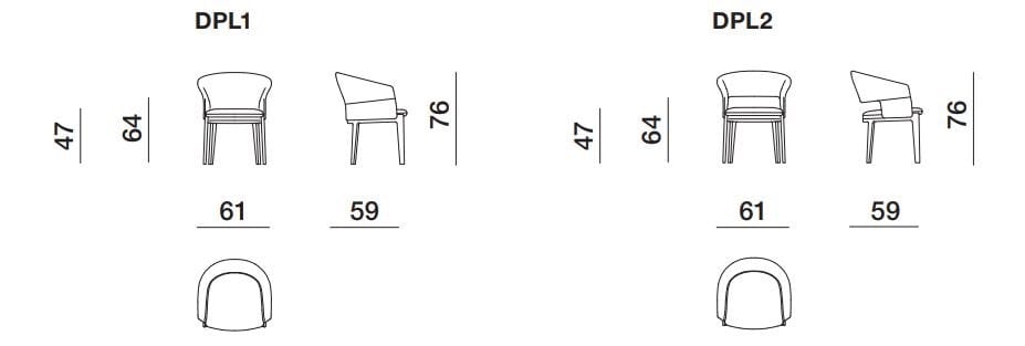 Стул с подлокотниками Molteni & C Девон ARCH-00026654