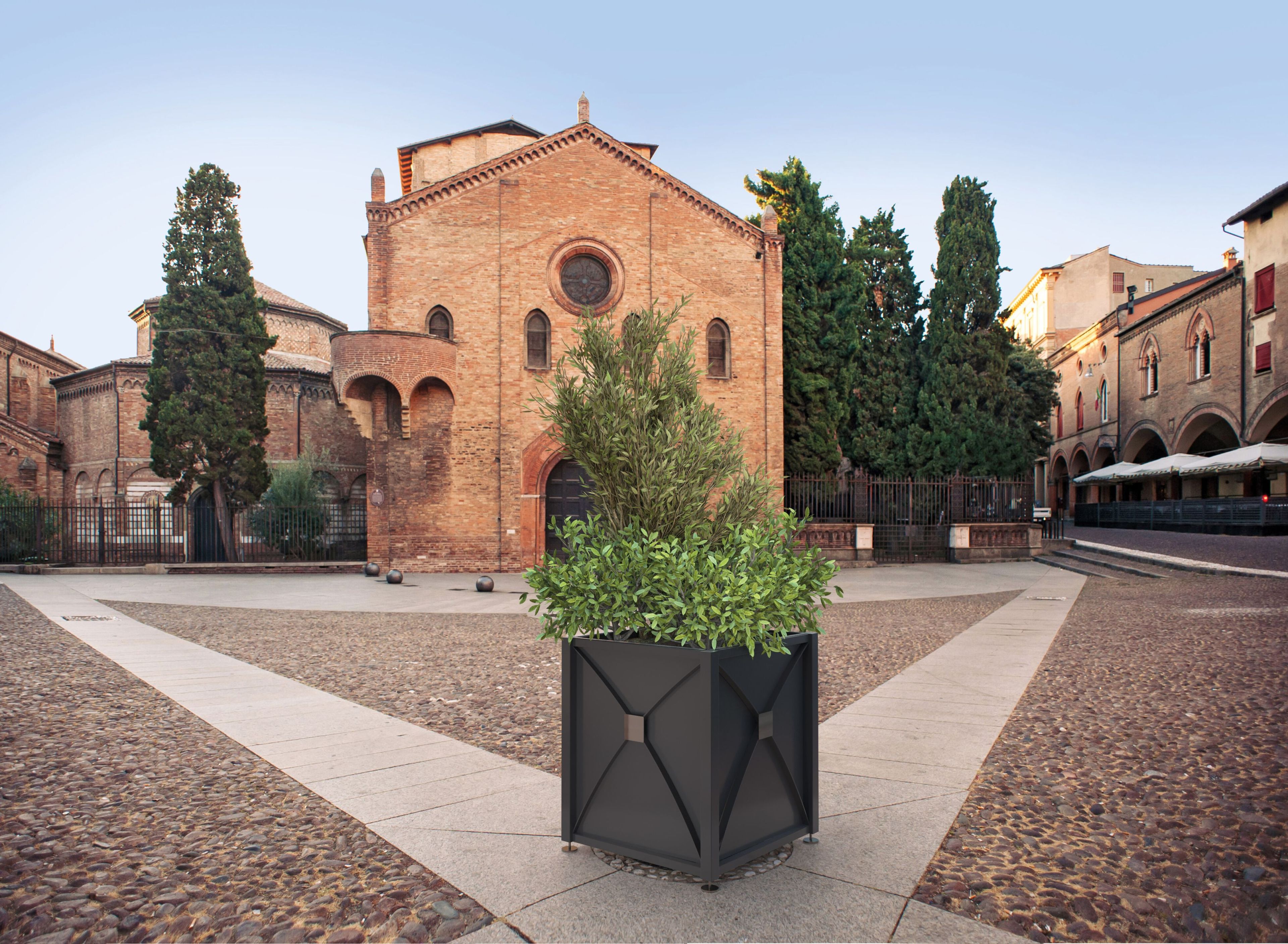 Квадратная стальная плантатор Studio Città STORICA ARCH-00054059 - Вид №1