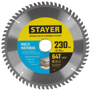 Диск пильный STAYER Multi Material 3685-230-32-64 9173770