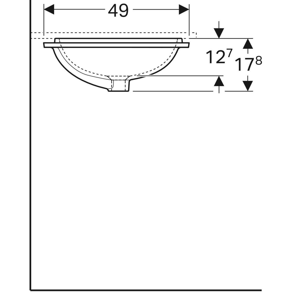 Встраиваемый прямоугольный умывальник в витрине Geberit VariForm ARCH-00092899 - Вид №7