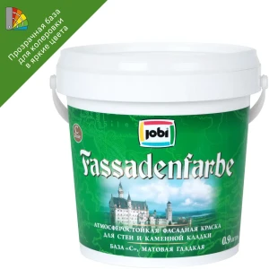 Краска фасадная Jobi Fassadenfarbe матовая база C 0.9 л
