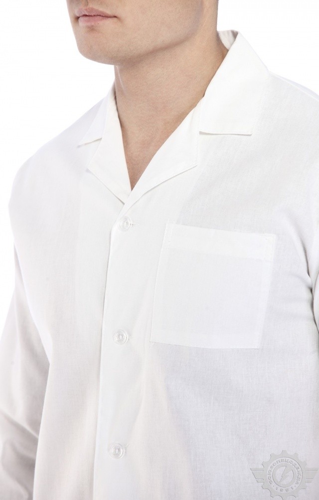 61715 Халат мужской белый  Медицинская одежда  размер 40-42/146-152 Спецодежда  - Вид №6