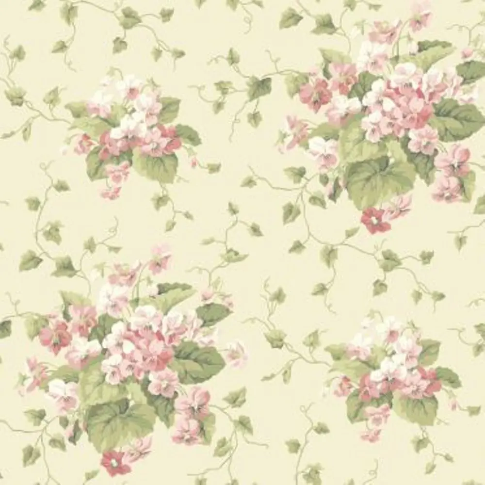 93842818 Обои бумажные York Wallcoverings Waverly Cottage бежевые ER8100 0.68 м STLM-0586629