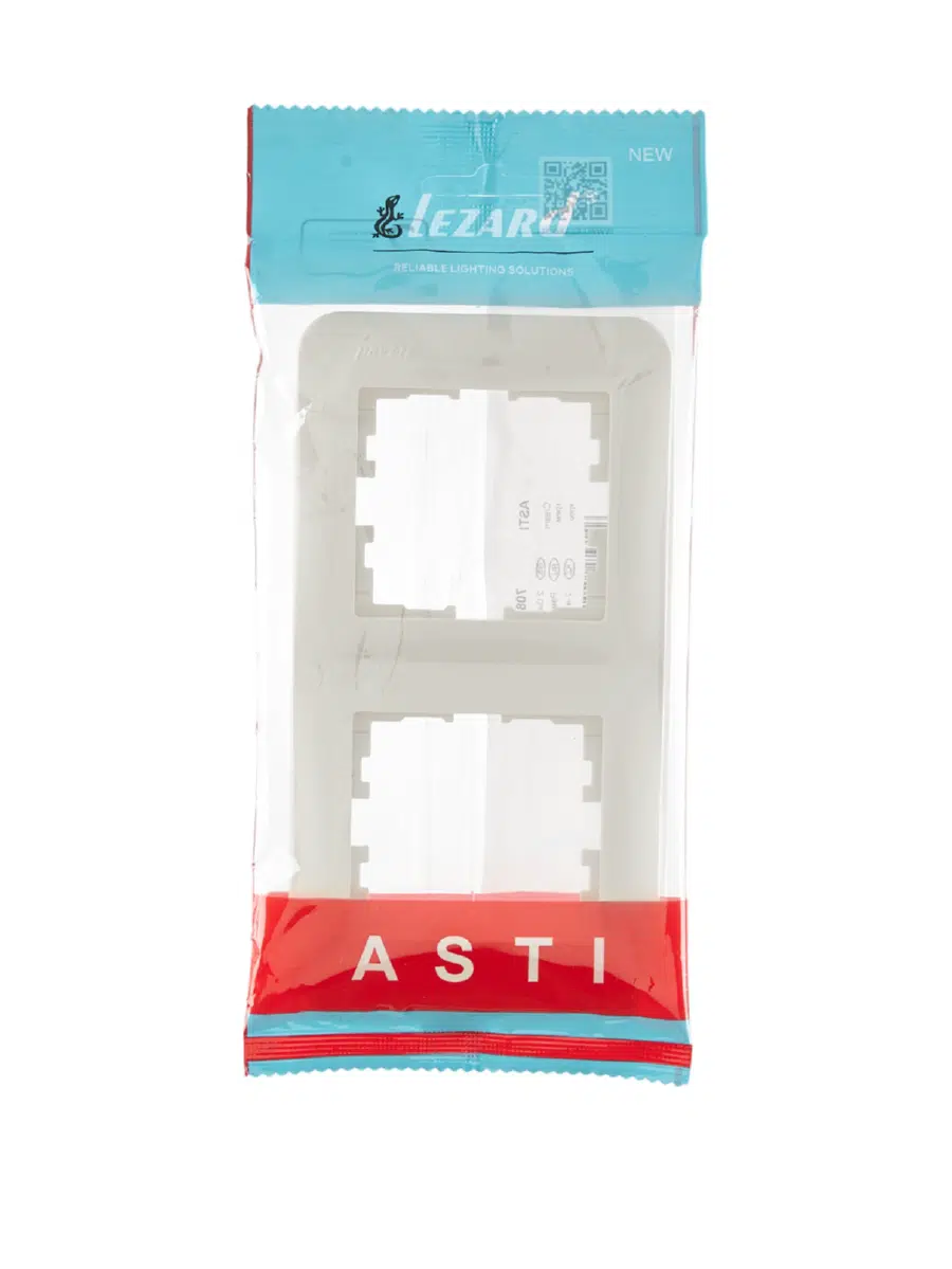 ASTI Рамка 2-ая вертикальная б/вст крем LEZARD 7081-0300-152