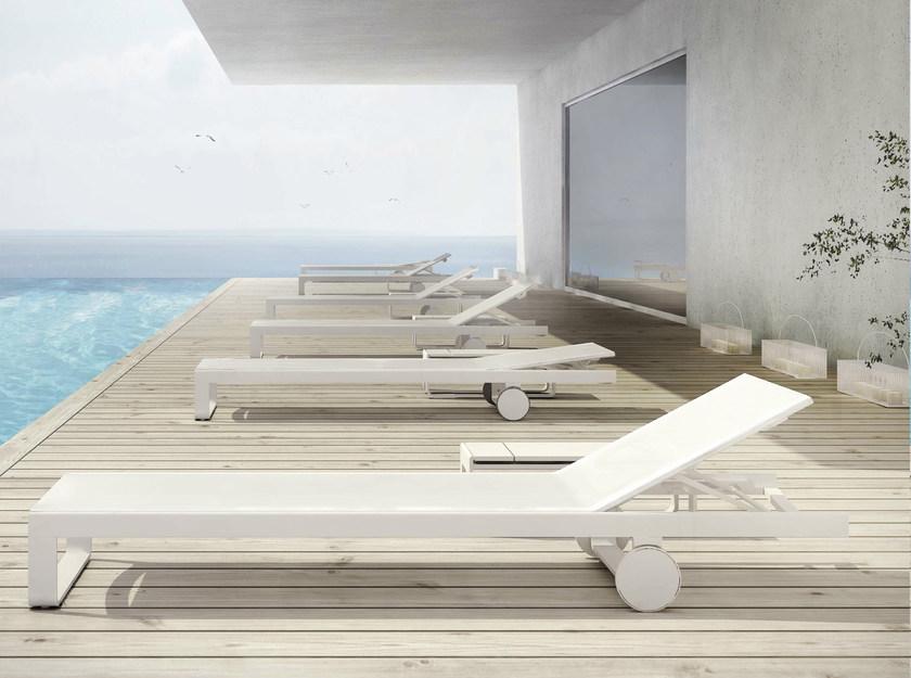 GANDIABLASCO Садовая кушетка с откидной спинкой batyline® на колесиках Flat textil sun-id-1389109 - Вид №6