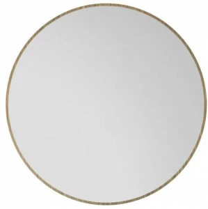 Capital Collection Круглое зеркало в коже в раме Trilogy