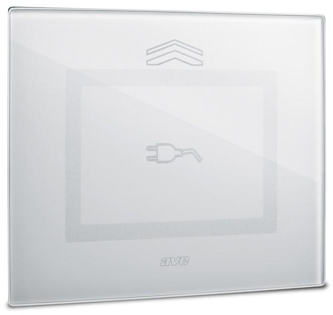 AVE Электрическая розетка в стекле Prese a scomparsa 44pvtcs3bl - Вид №1