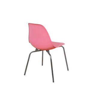 92062633 Стул кухонный Derstuhl Elegant chrom 45x82x46 см полипропилен цвет розовый STLM-1392067