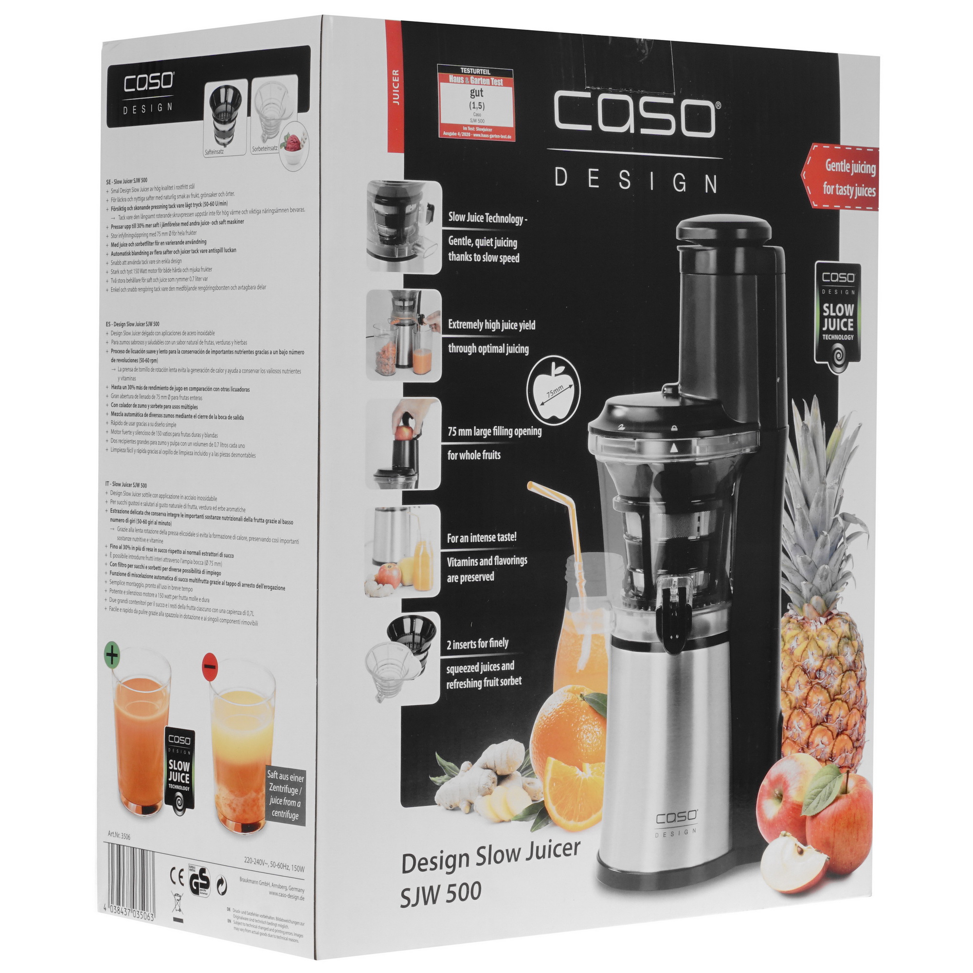 8195395 Соковыжималка электрическая CASO SJW 500 черный STDN-0007127 - Вид №8